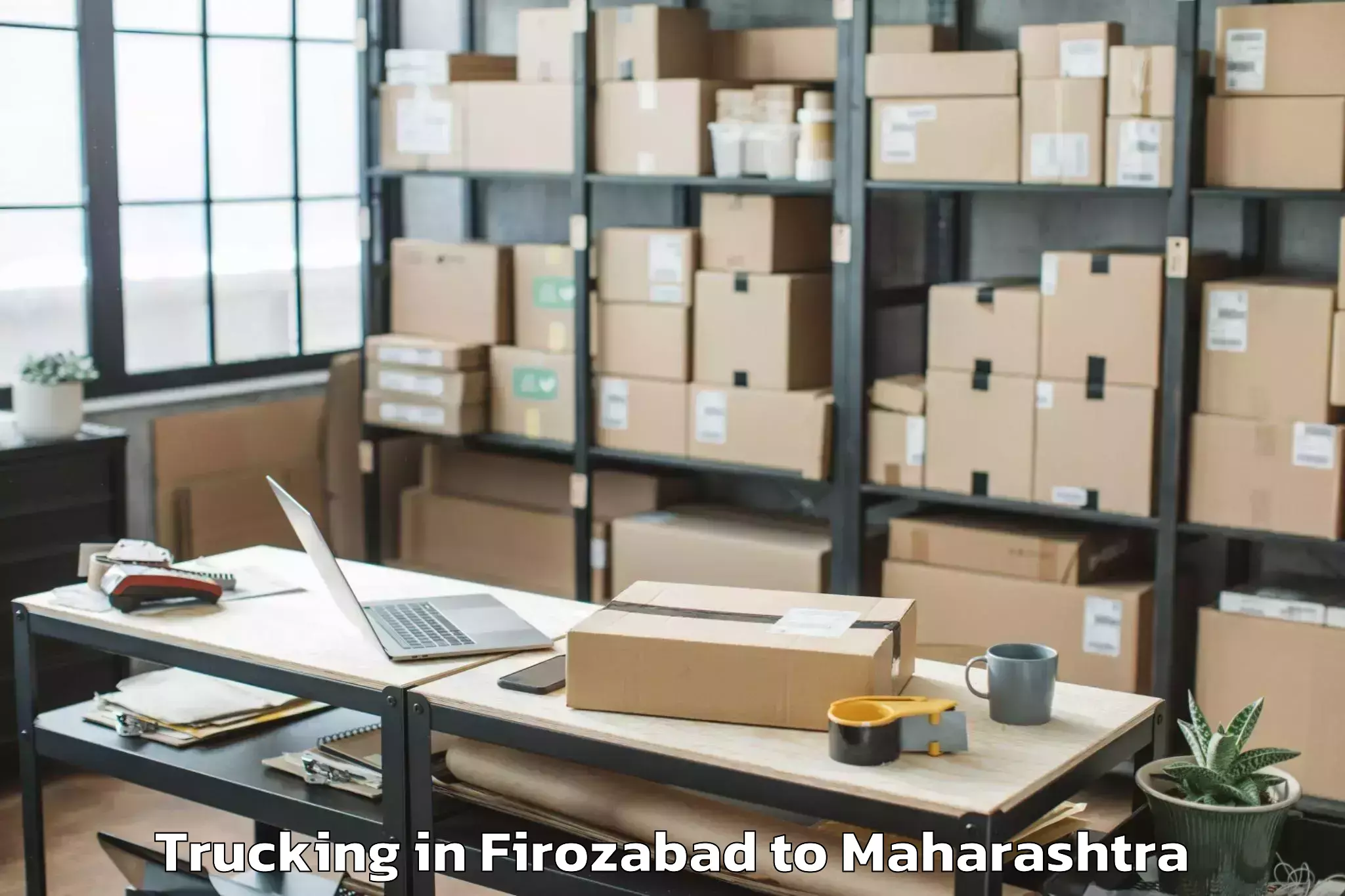 Top Firozabad to Mhasala Trucking Available